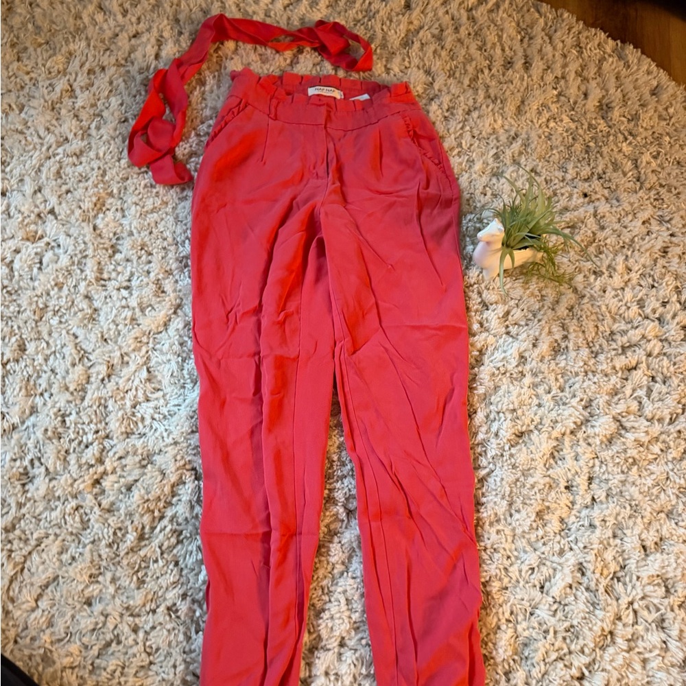 NAF NAF Vibrant Le Grand Mechant Look French Red Women's Trousers